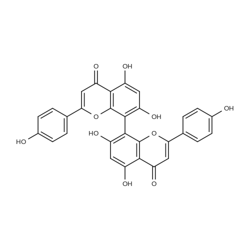 Cupressuflavone 化学结构 CAS号：3952-18-9