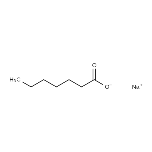 Sodium Heptanoate 化学结构 CAS号：10051-45-3