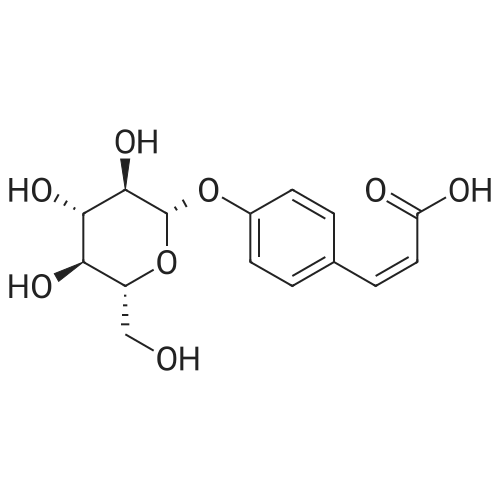 4-O-beta-Glucopyranosyl-cis-coumaric acid 化学结构 CAS号：117405-48-8