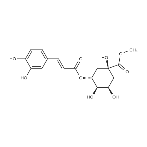 3-O-Caffeoylquinic acid methyl ester 化学结构 CAS号：123483-19-2