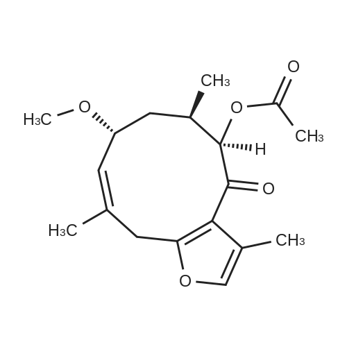 2-Methoxy-5-acetoxy-fruranogermacr-1(10)-en-6-one 化学结构 CAS号：1809980-25-3