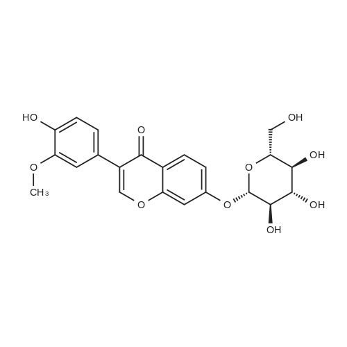 3′-Methoxydaidzin 化学结构 CAS号：200127-80-6