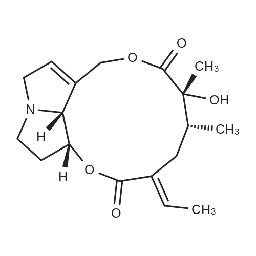 (-)-Integerrimine 化学结构 CAS号：480-79-5