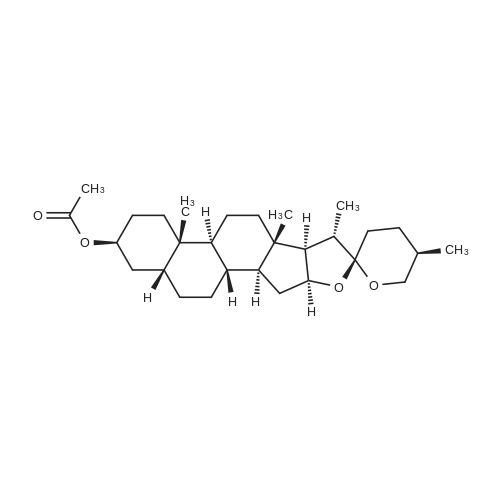 Smilagenin acetate 化学结构 CAS号：4947-75-5