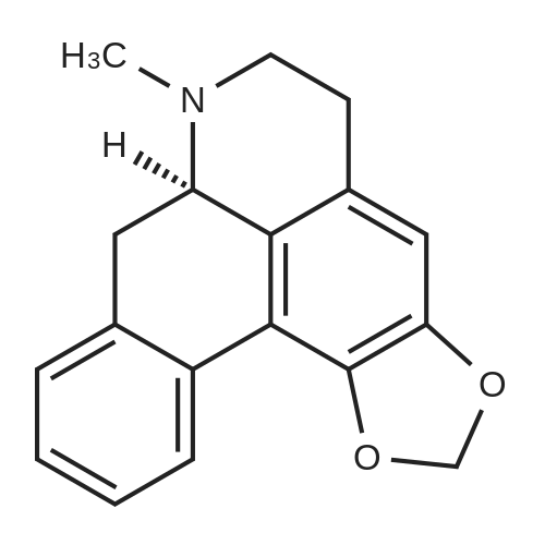 Roemerine 化学结构 CAS号：548-08-3