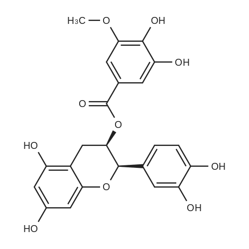 (-)-Epicatechin-3-(3''-O-methyl) gallate 化学结构 CAS号：83104-86-3