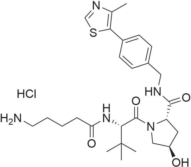 (S,R,S)-AHPC-C4-NH2 HCl 化学结构 CAS号：2245697-83-8