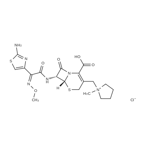 Cefepime chloride 化学结构 CAS号：107648-79-3