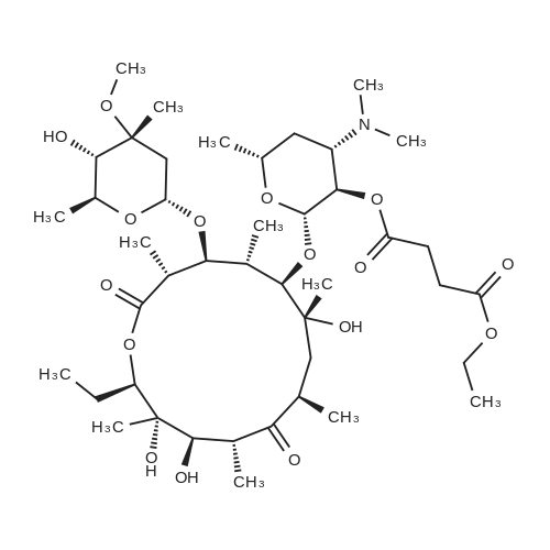 Erythromycin Ethylsuccinate 化学结构 CAS号：1264-62-6