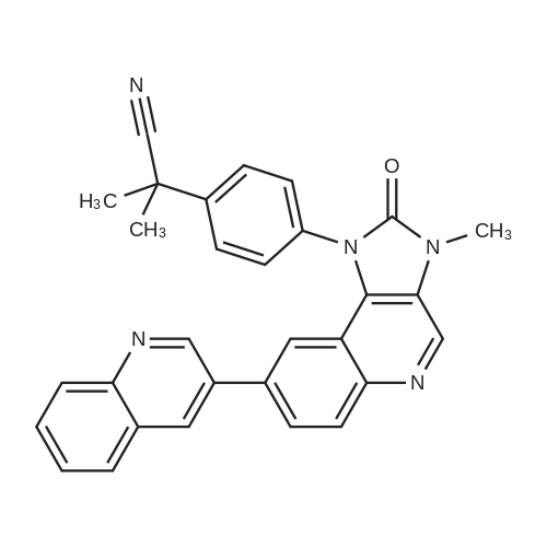 Dactolisib 化学结构 CAS号：915019-65-7