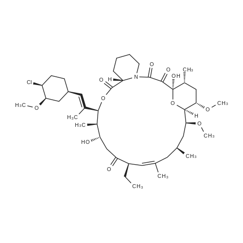 Pimecrolimus 化学结构 CAS号：137071-32-0