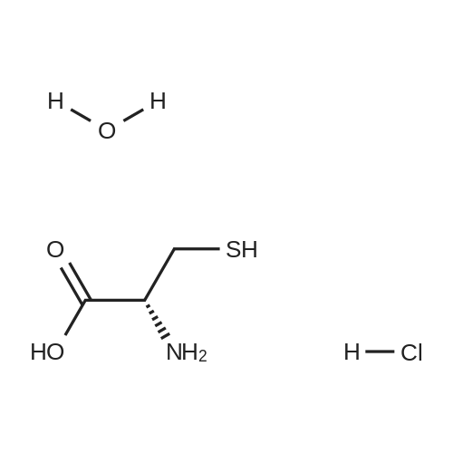 L-Cysteine HCI  Monohydrate 化学结构 CAS号：7048-04-6