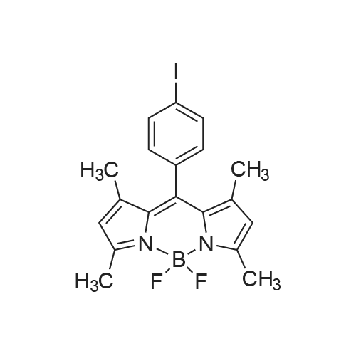 8-(4-iodophenyl)-1,3,5,7-tetramethyl BODIPY 化学结构 CAS号：250734-47-5