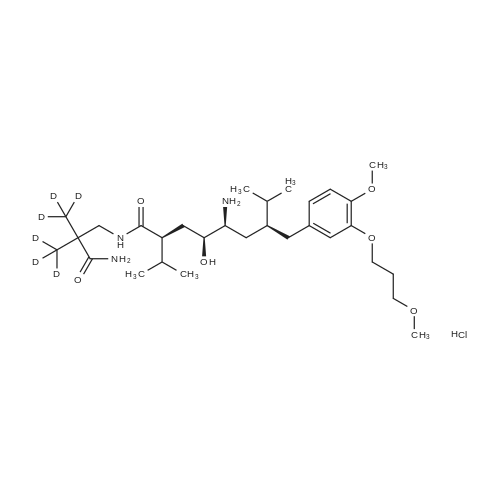 Aliskiren D6 HCl 化学结构 CAS号：1246815-96-2