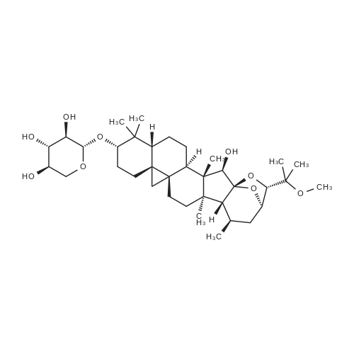 25-O-Methylcimigenol-3-O-D-xylopyranoside 化学结构 CAS号：27994-13-4