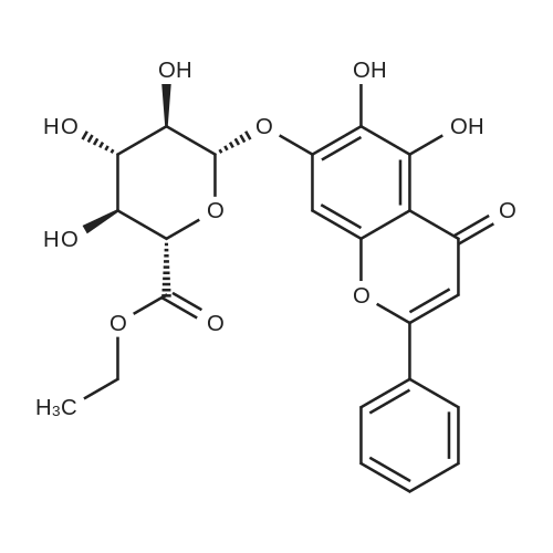 Baicalein 7-O-β-D-ethylglucuronide 化学结构 CAS号：675624-38-1