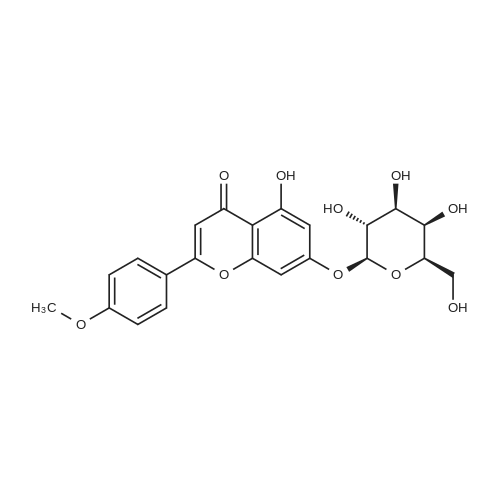 Acacetin-7-O-β-D-galactopyranoside 化学结构 CAS号：80443-15-8