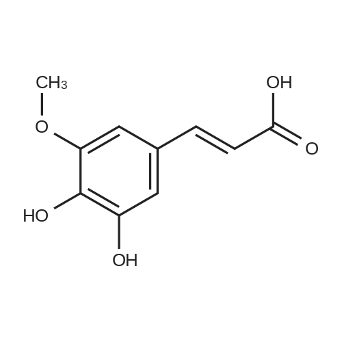 (E)-5-Hydroxyferulic acid 化学结构 CAS号：110642-42-7