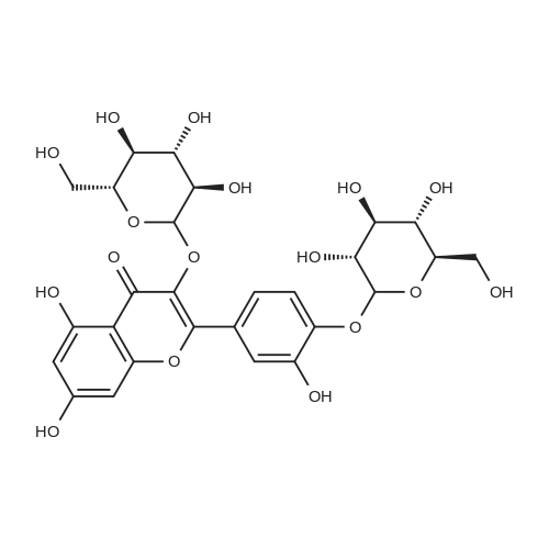 Quercetin-3,4-di-O-glucoside 化学结构 CAS号：29125-80-2