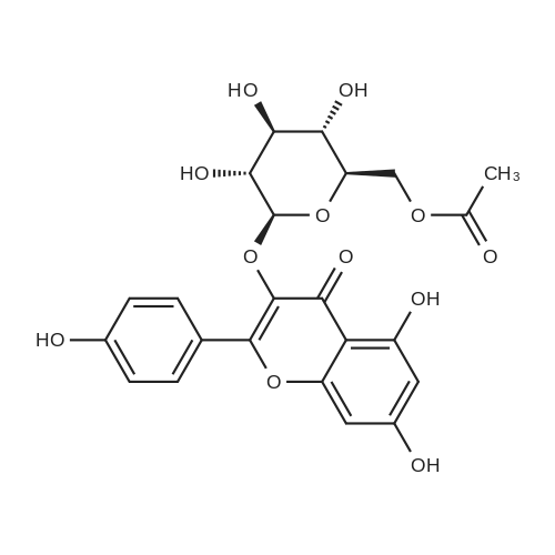 6''-O-Acetylastragalin 化学结构 CAS号：118169-27-0