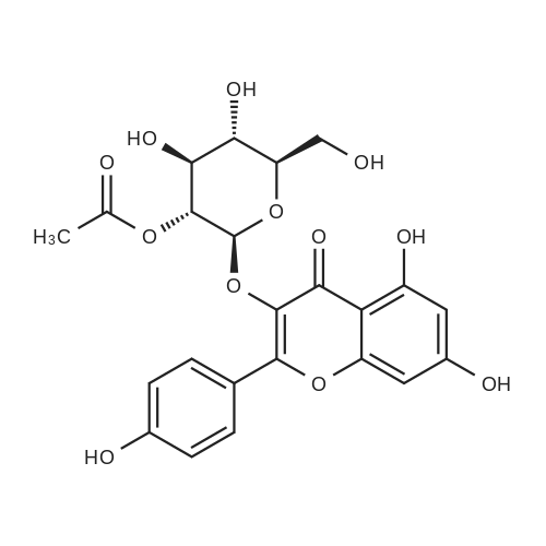 2''-Acetylastragalin 化学结构 CAS号：1206734-95-3