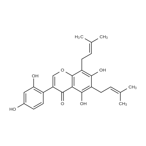 8-Prenylluteone 化学结构 CAS号：125002-91-7