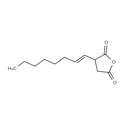 Octenyl succinic anhydride/2-辛烯基丁二酸酐 化学结构 CAS号：26680-54-6