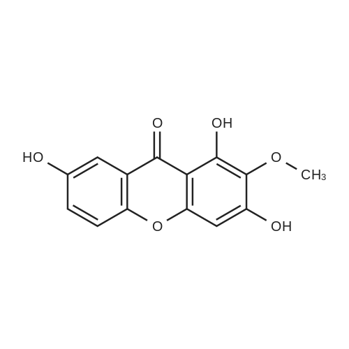 1,3,7-Trihydroxy-2-methoxyxanthone 化学结构 CAS号：211948-69-5