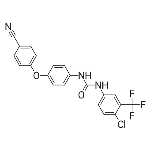 1-(4-Chloro-3-(trifluoromethyl)phenyl)-3-(4-(4-cyanophenoxy)phenyl)urea 化学结构 CAS号：1313019-65-6