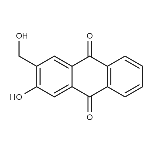 2-Hydroxymethyl-3-hydroxyanthraquinone 化学结构 CAS号：68243-30-1