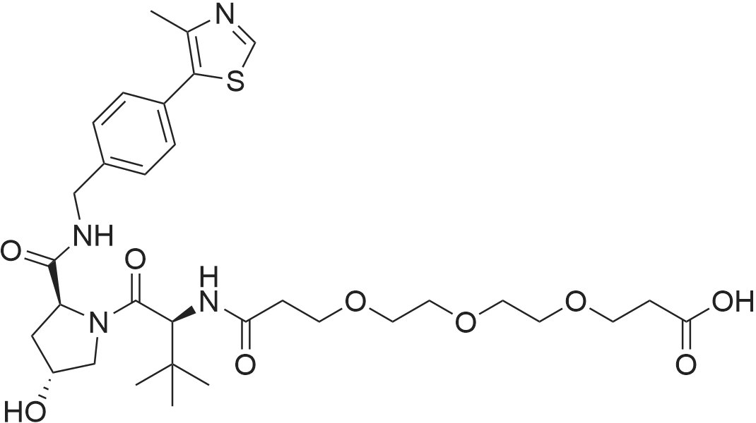 (S,R,S)-AHPC-PEG3-propionic acid 化学结构 CAS号：2140807-42-5