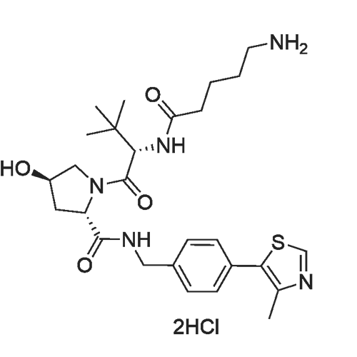 (S,R,S)-AHPC-C4-NH2 2HCl 化学结构 CAS号：2341796-78-7