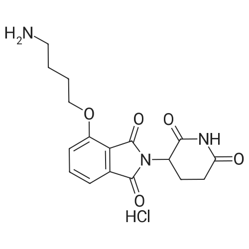 Thalidomide-4-O-C4-NH2 hydrochloride 化学结构 CAS号：2376990-29-1