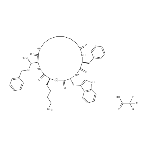 Cyclosomatostatin TFA 化学结构 CAS号：N/A