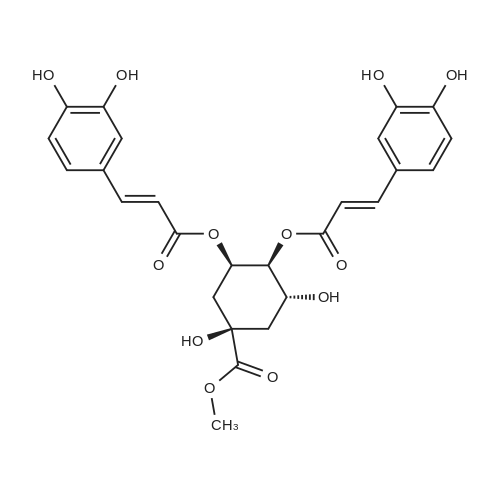 4,5-O-Dicaffeoyl quinic acid methyl ester 化学结构 CAS号：188742-80-5