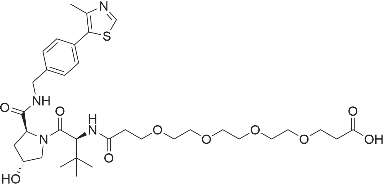 (S,R,S)-AHPC-PEG4-acid 化学结构 CAS号：2172820-12-9