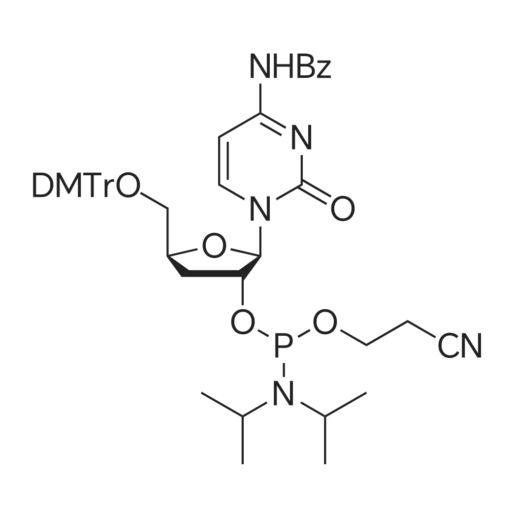 3’-dC(Bz)-2’-phosphor amidite 化学结构 CAS号：157327-96-3