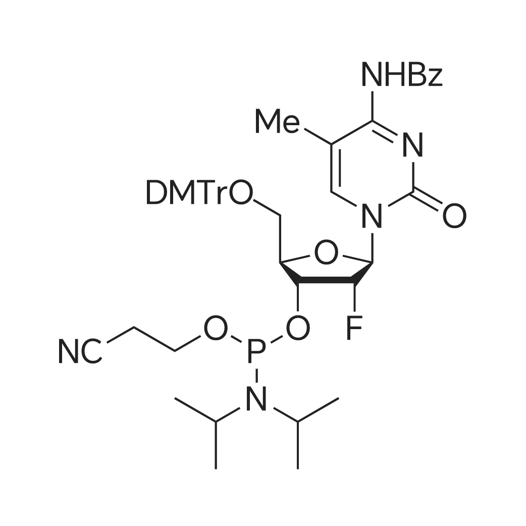 DMT-2'-F-dC(Bz)-CE-Phosphoramidite 化学结构 CAS号：182495-83-6