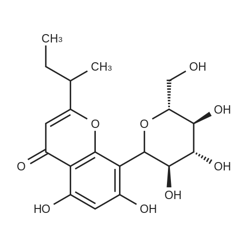 8-Glucosyl-5,7-dihydroxy-2-(1-methylpropyl)chromone 化学结构 CAS号：188818-27-1