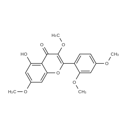 3,7,2',4'-Tetramethoxy-5-hydroxyflavone 化学结构 CAS号：19056-75-8