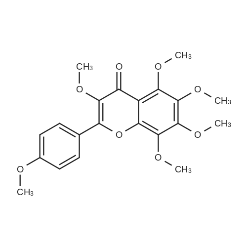 3,5,6,7,8,4'-Hexamethoxyflavone 化学结构 CAS号：34170-18-8