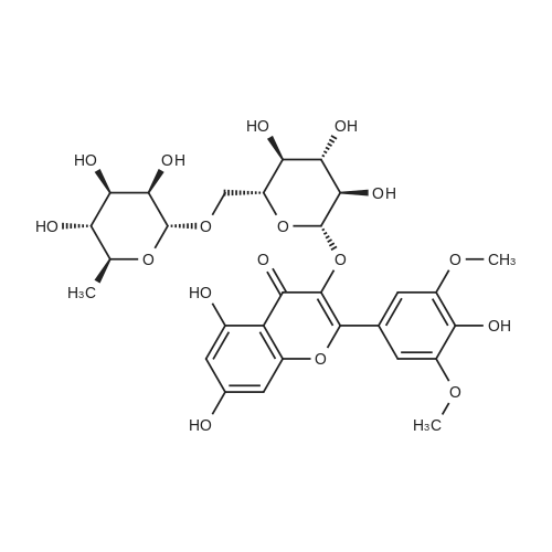 Syringetin-3-O-rutinoside 化学结构 CAS号：53430-50-5