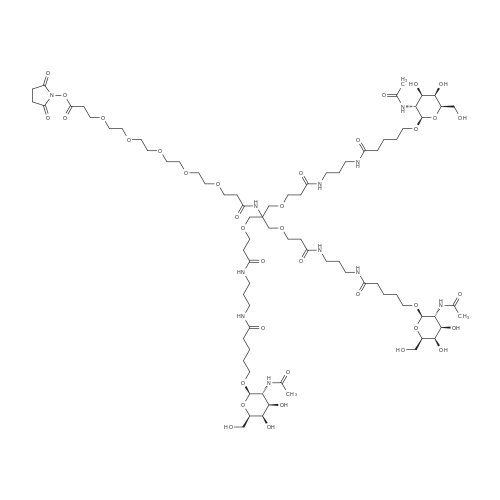 Tri-GalNAc-NHS ester 化学结构 CAS号：1953146-83-2