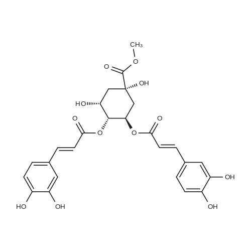 3,4-Di-O-caffeoyl quinic acid methyl ester 化学结构 CAS号：114637-83-1