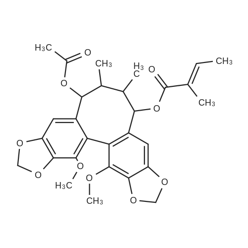 O-Acetylschisantherin L 化学结构 CAS号：149998-51-6