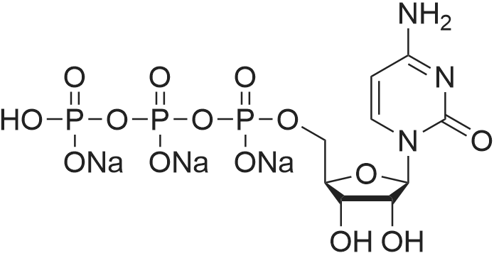 Cytidine-5'-triphosphate disodium salt dihydrate 化学结构 CAS号：81012-87-5