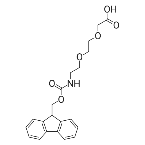 Fmoc-8-amino-3,6-dioxaoctanoic acid 化学结构 CAS号：166108-71-0