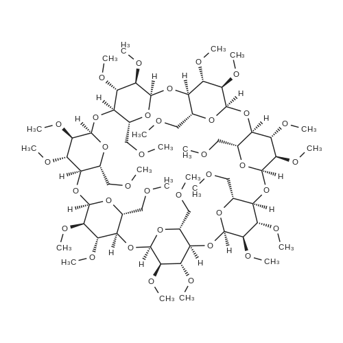 Trimethyl-β-cyclodextrin 化学结构 CAS号：55216-11-0