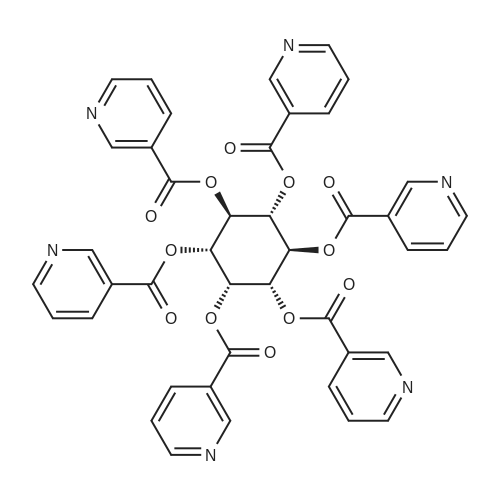 Inositol nicotinate/肌醇烟酸酯 化学结构 CAS号：6556-11-2
