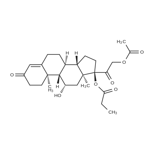 Hydrocortisone aceponate 化学结构 CAS号：74050-20-7